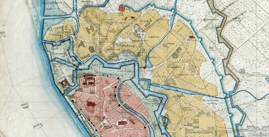 Veca Rīgas karte no 1650.-1656. gadiem